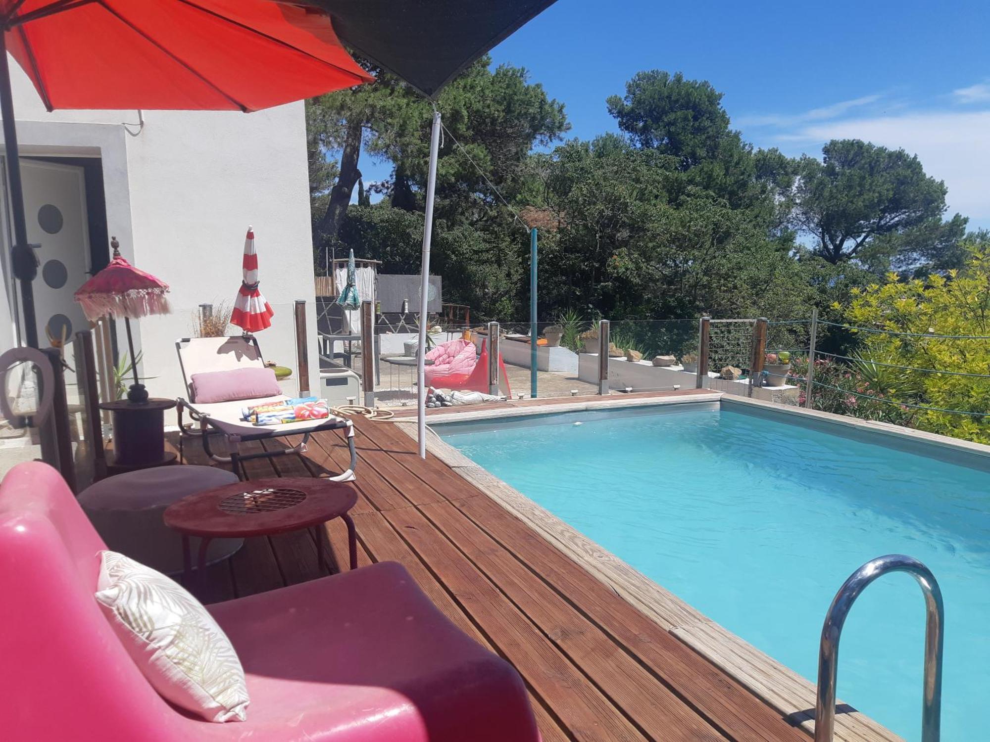 Sète Haut De Villa Au Mont St Clair Vue Exceptionnelle Mer Et Foret Terrasses, Piscine, Petanque, Solarium Prives מראה חיצוני תמונה